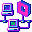 Stylized Windows 95 Network Icon