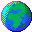 Windows 95 icon of the world
